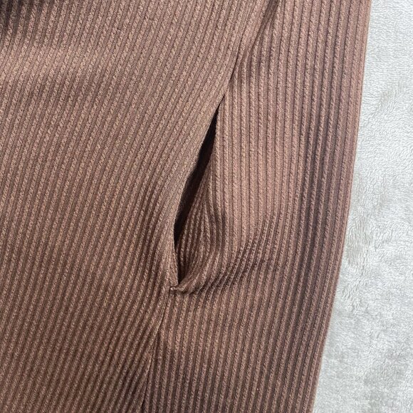 Francescas Brown Ribbed Long Sleeve Tunic Top Size Small - Picture 7 of 9